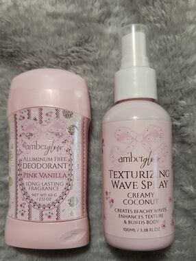 Amberglow Texturizing Wave Spray & Deodorant Set - Pink Vanilla & Creamy Coconut